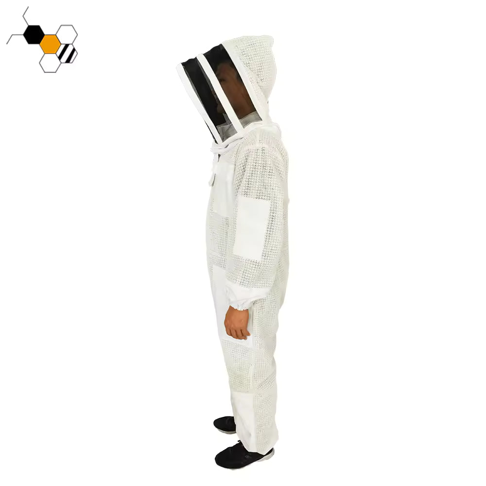 3-Layer Ultra Ventilated Beekeeping Suit w/ Astronaut Veil & Goatskin Gloves