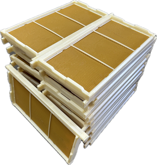 30 Pack Fully Plastic Deep Frame Langstroth BeeHive w/ Bees Wax Coated Foundation