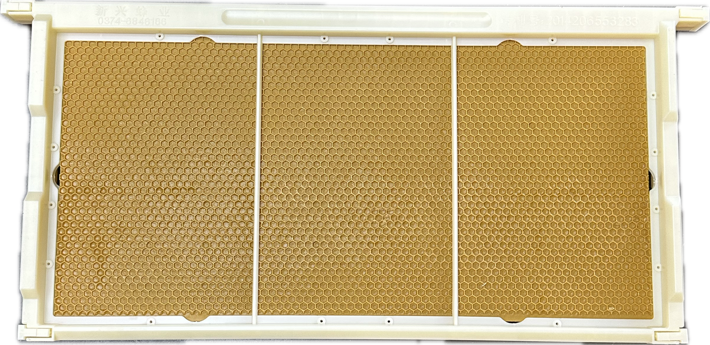 30 Pack Fully Plastic Deep Frame Langstroth BeeHive w/ Bees Wax Coated Foundation